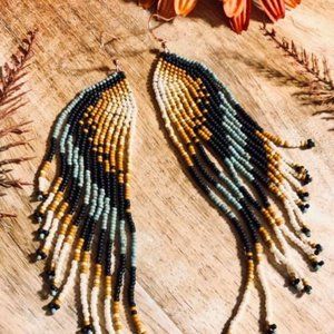 Handmade Seed Bead Earrings (Pawnee Gems)